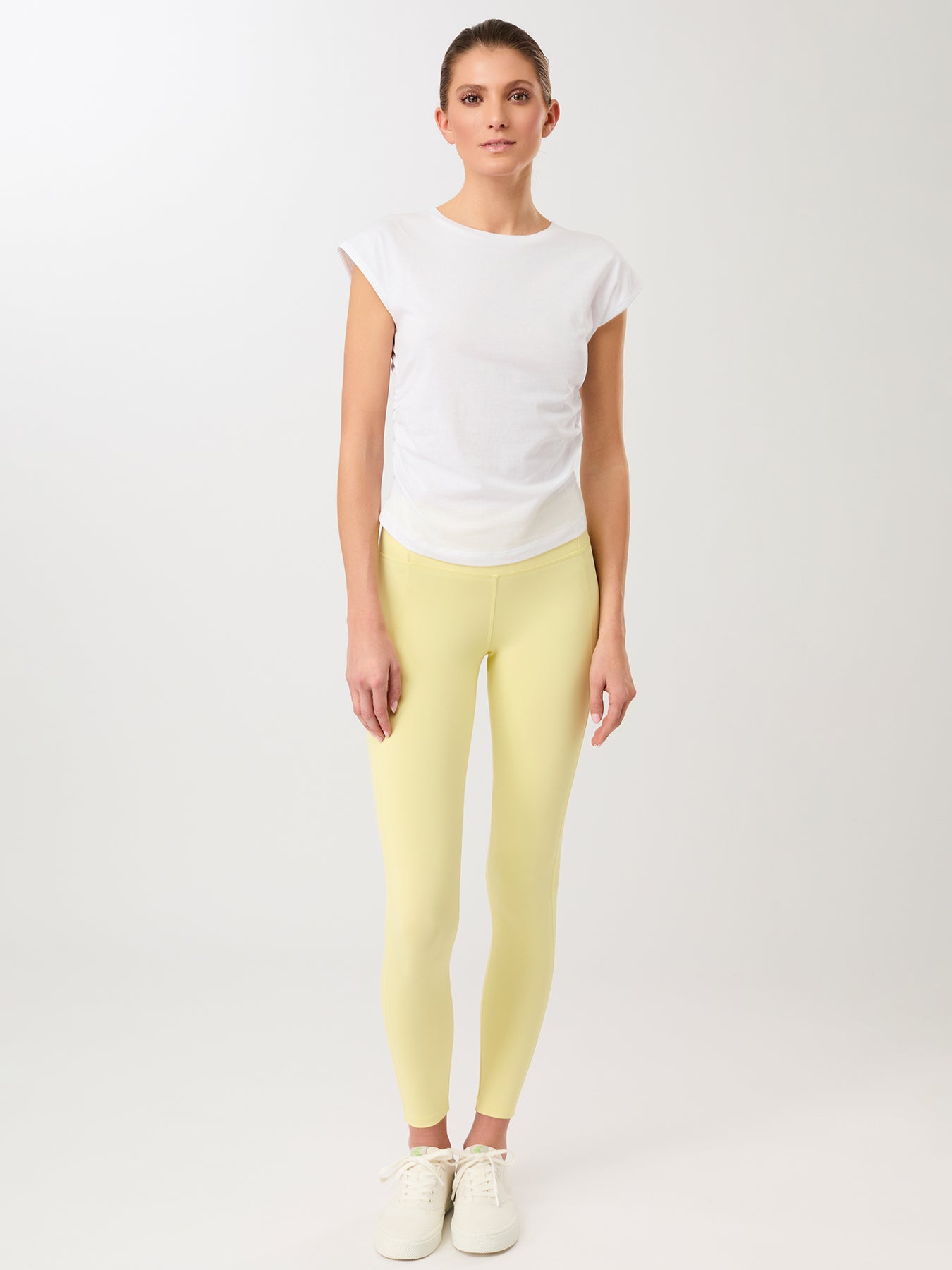 MANDALA サイド ラッフルド トップ【GOTS認証 オーガニックコットン】 ホワイト