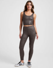 BEYOND YOGA パワーシャイン スポーツ+ストリート クロップド タンク エスプレッソ バイパー