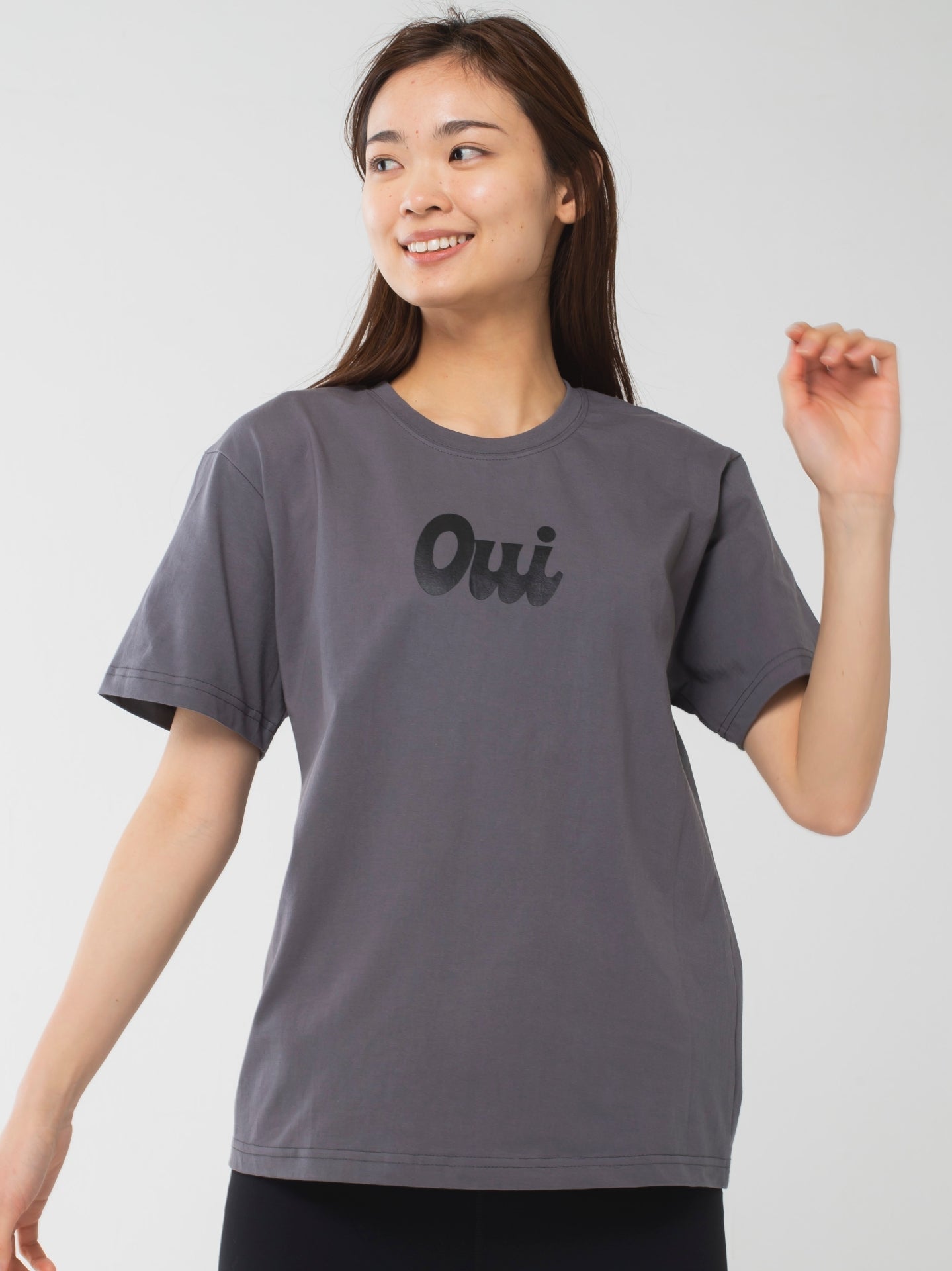 Oui T-shirts Dark Grey