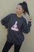 ［スウェットシャツ］ i am at peace crew sweat shirts dark grey