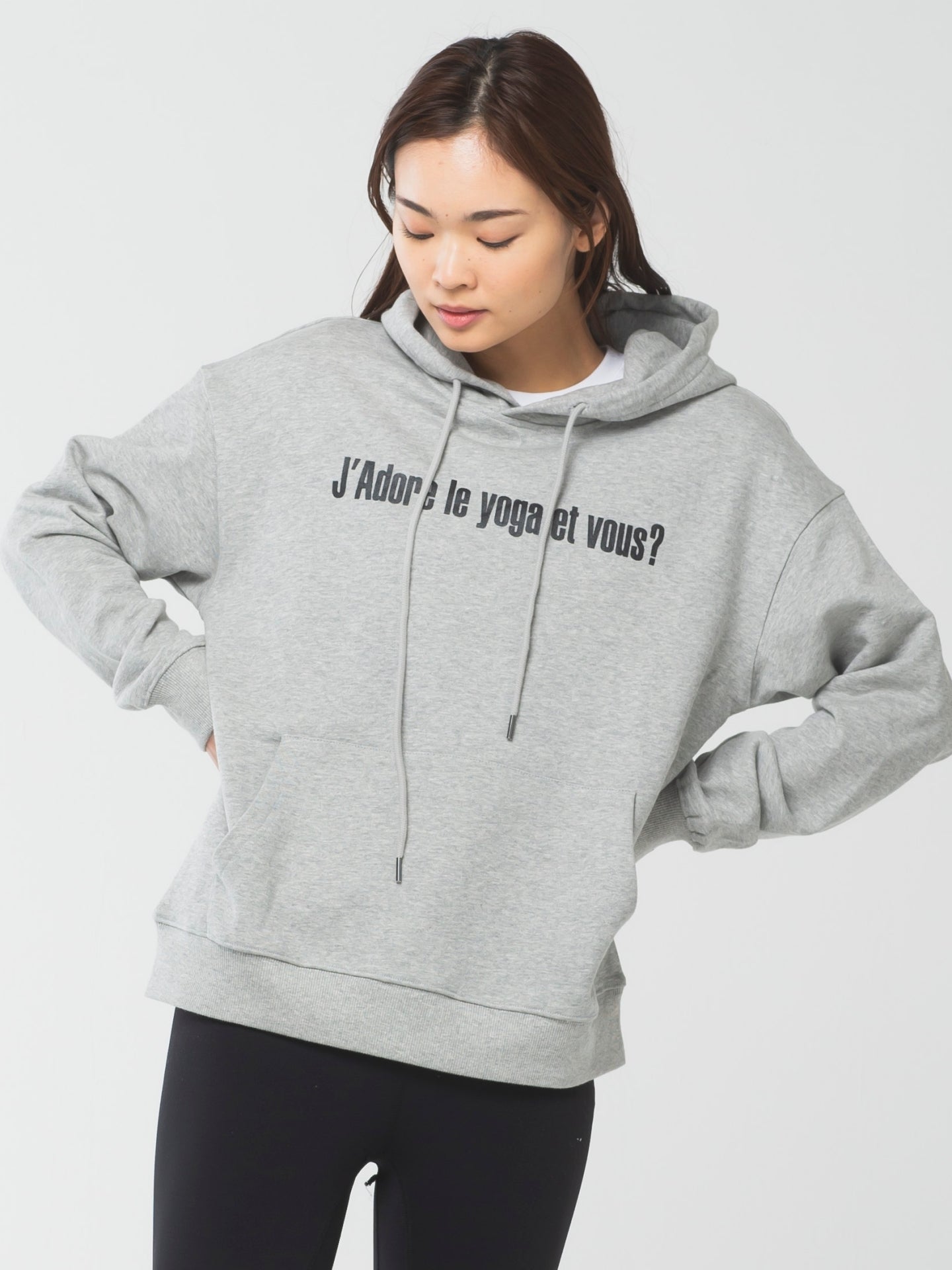 I love yoga Hoodie Grey Marl