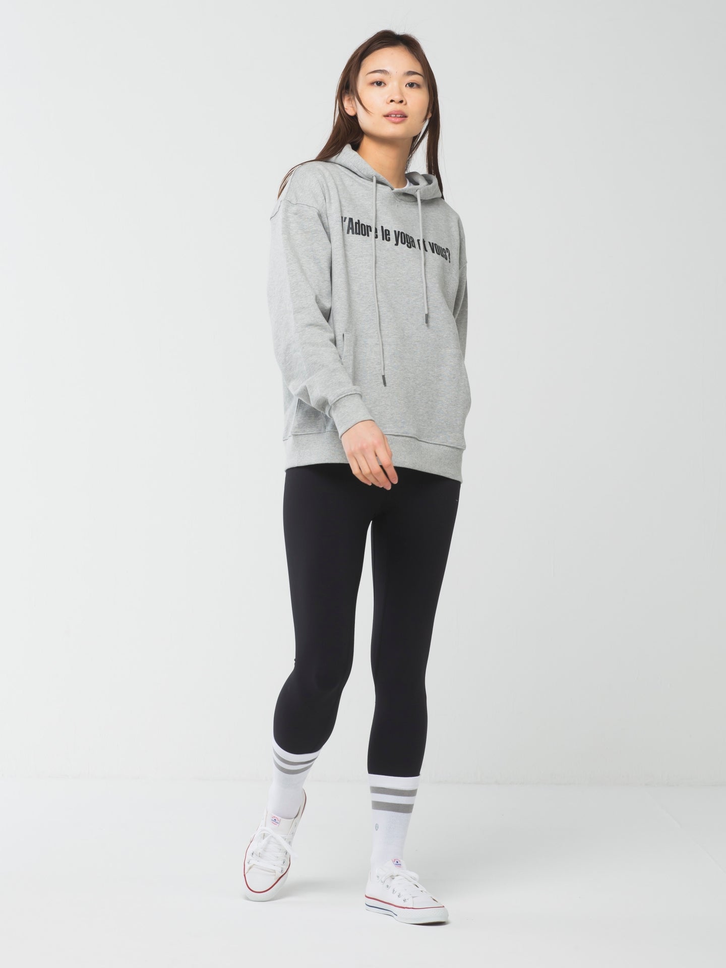 I love yoga Hoodie Grey Marl