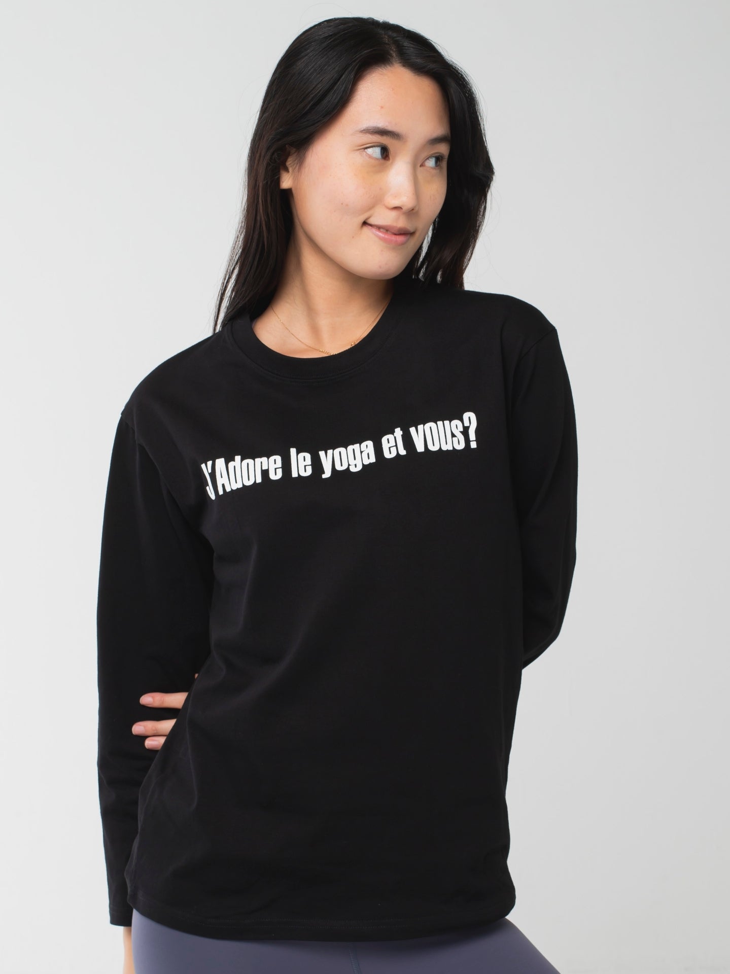 I love yoga Long-Sleeve Tee Black