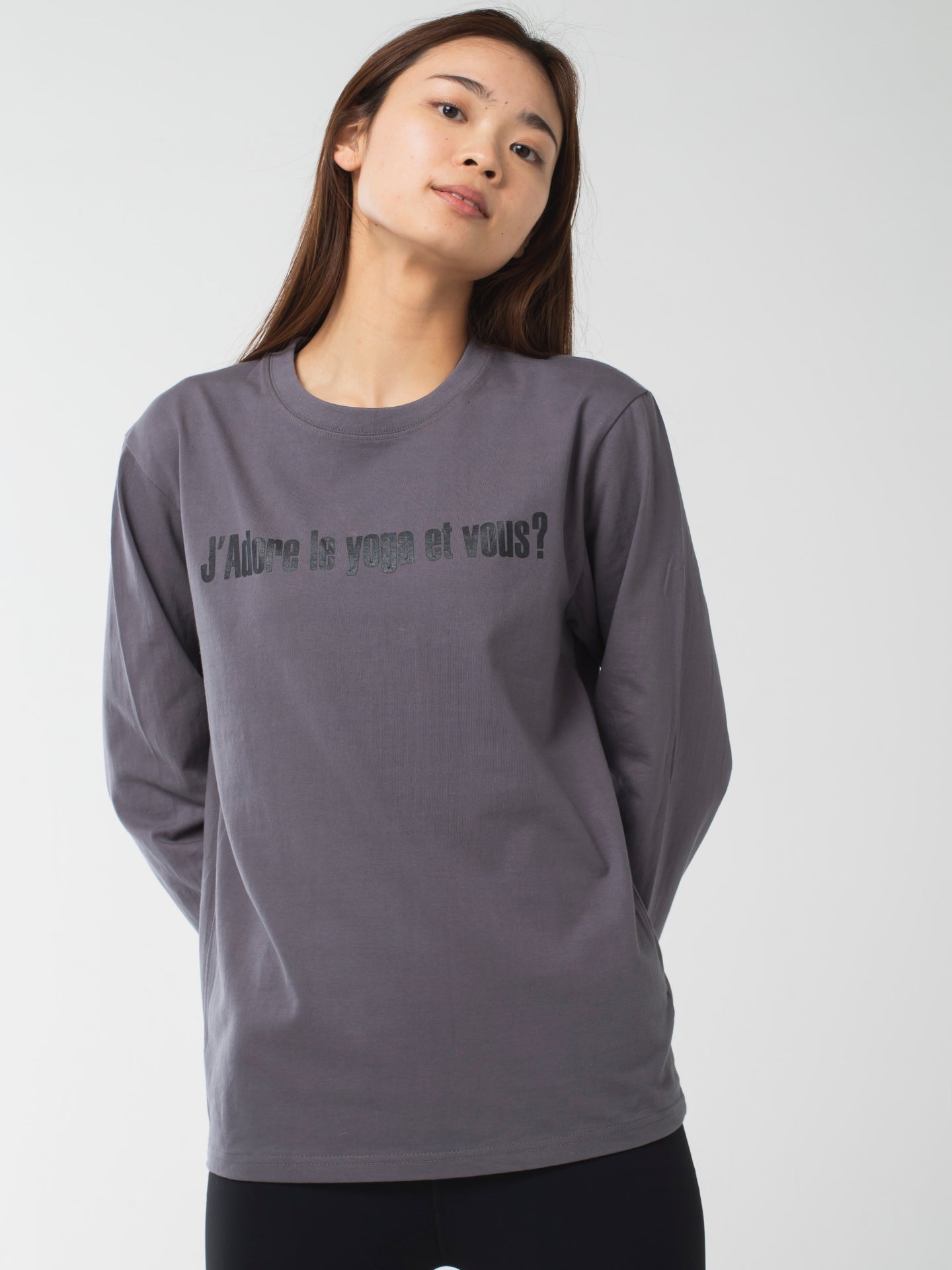I love yoga Long-Sleeve Tee grey