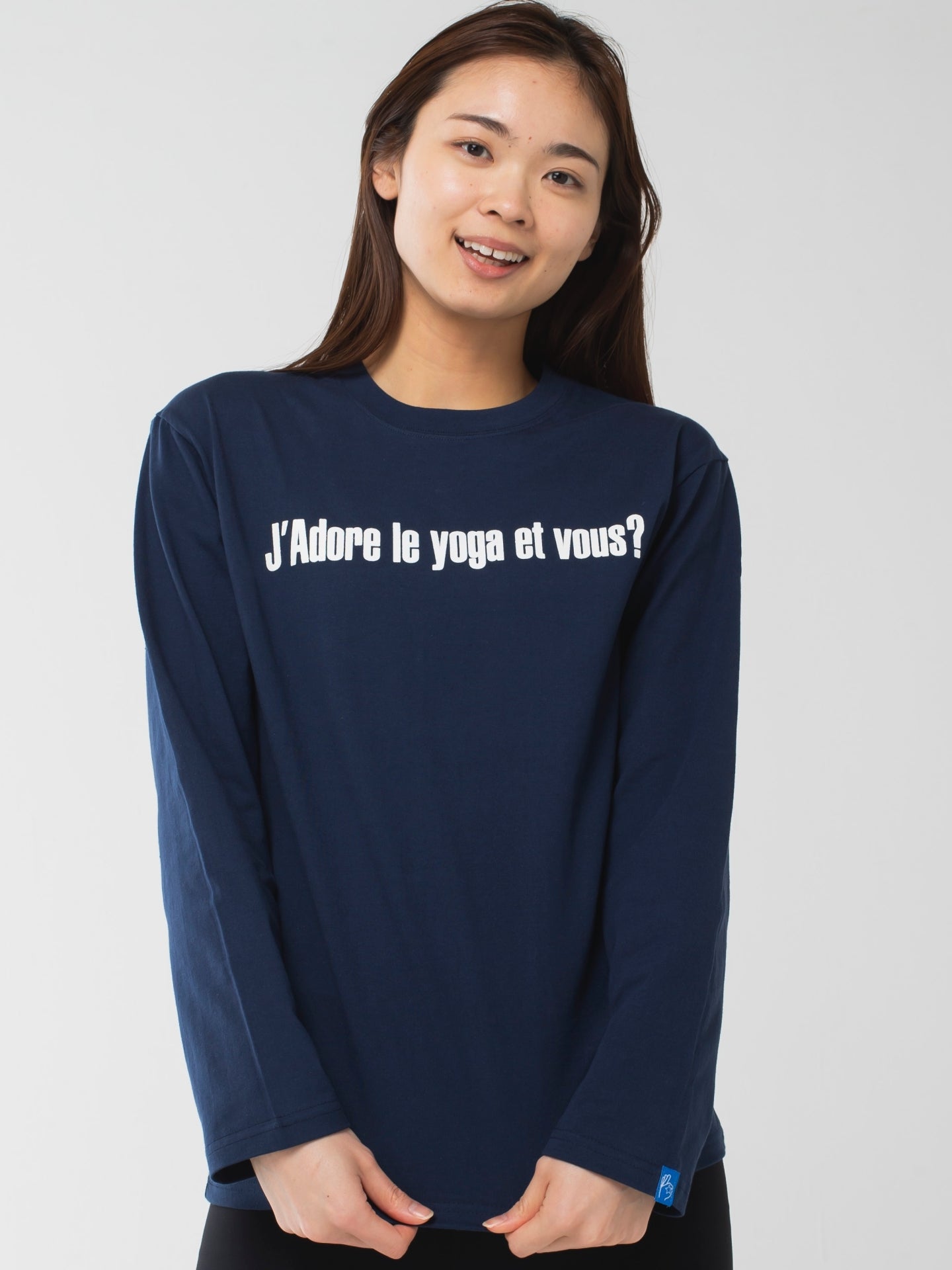 I love yoga Long-Sleeve Tee Navy