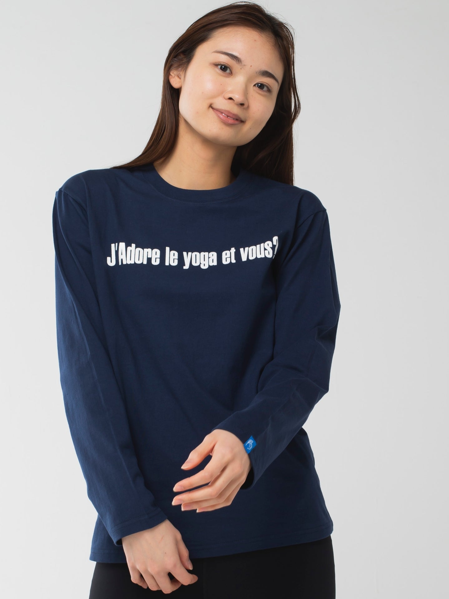 I love yoga Long-Sleeve Tee Navy
