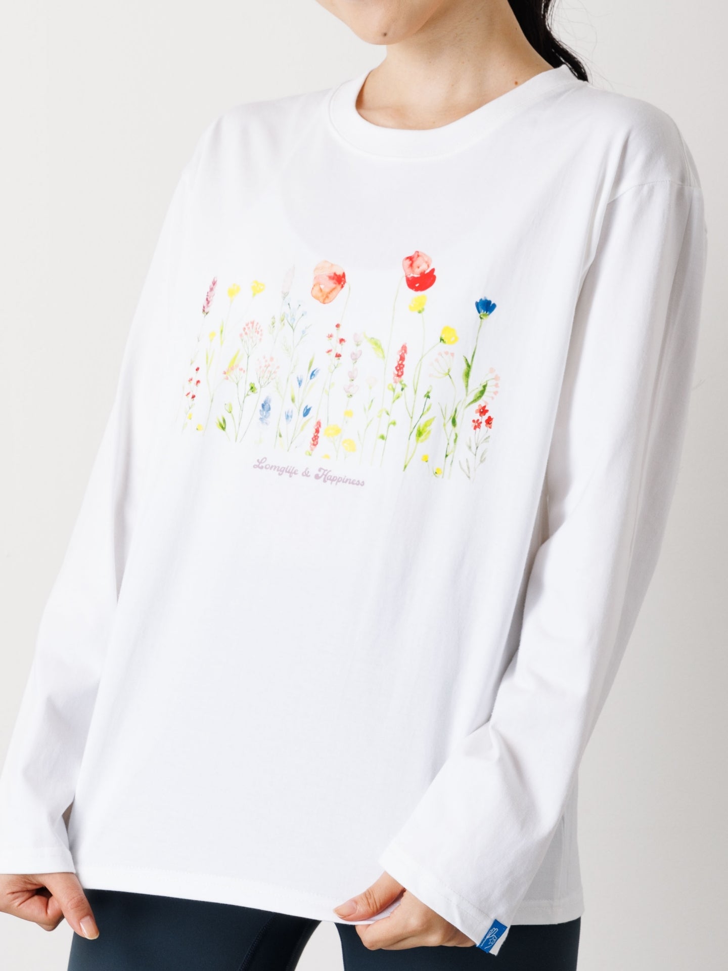 Wildflower Long-Sleeve Tee White