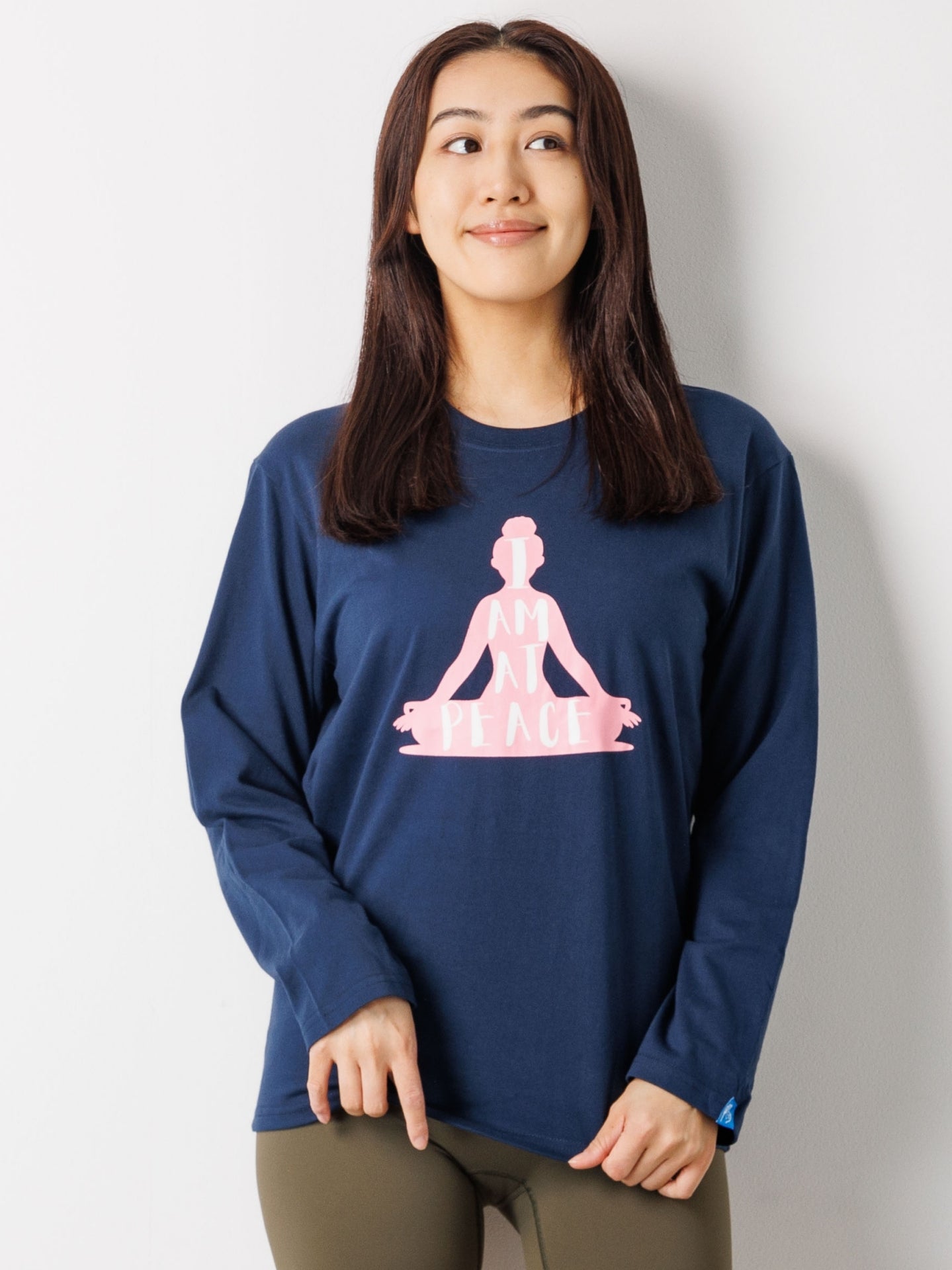 I am at peace Long-Sleeve Tee Navy
