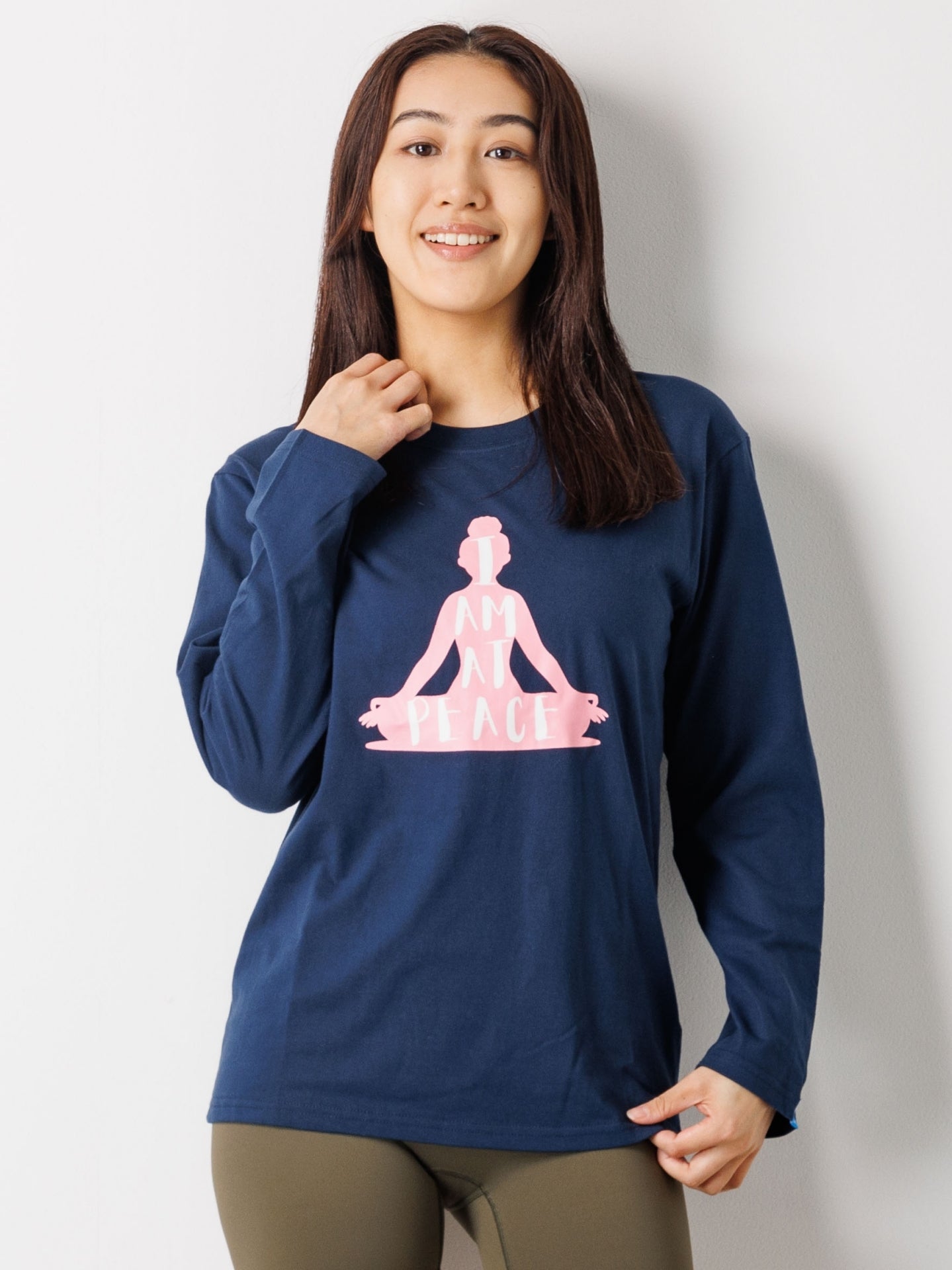 I am at peace Long-Sleeve Tee Navy