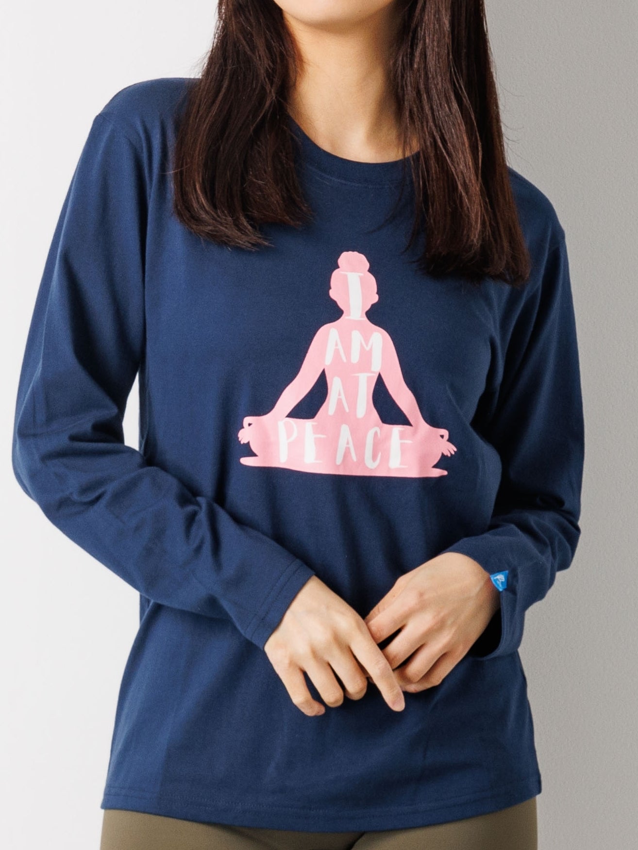 I am at peace Long-Sleeve Tee Navy