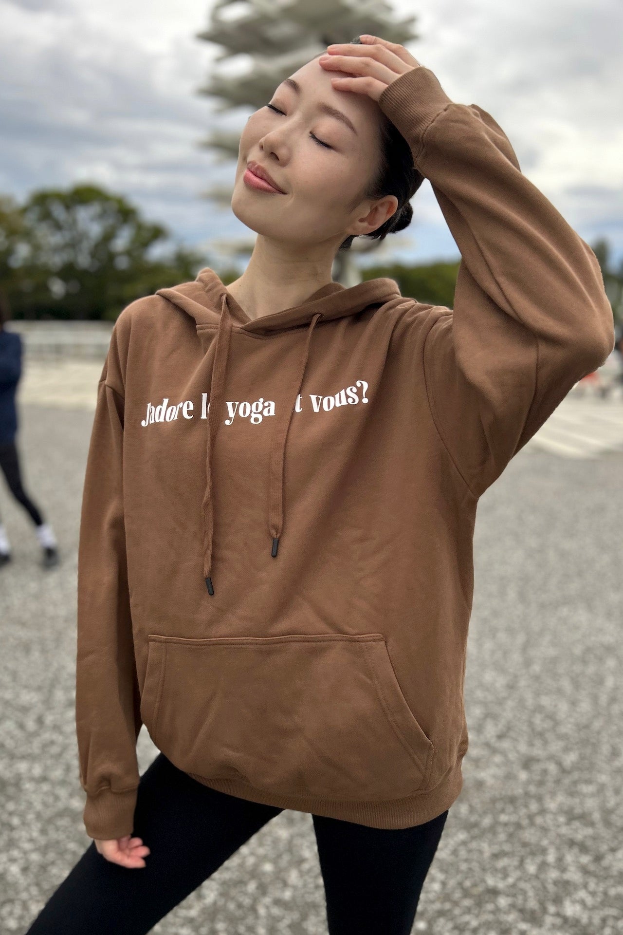 ［フーディー］ i love yoga hoodie coffee