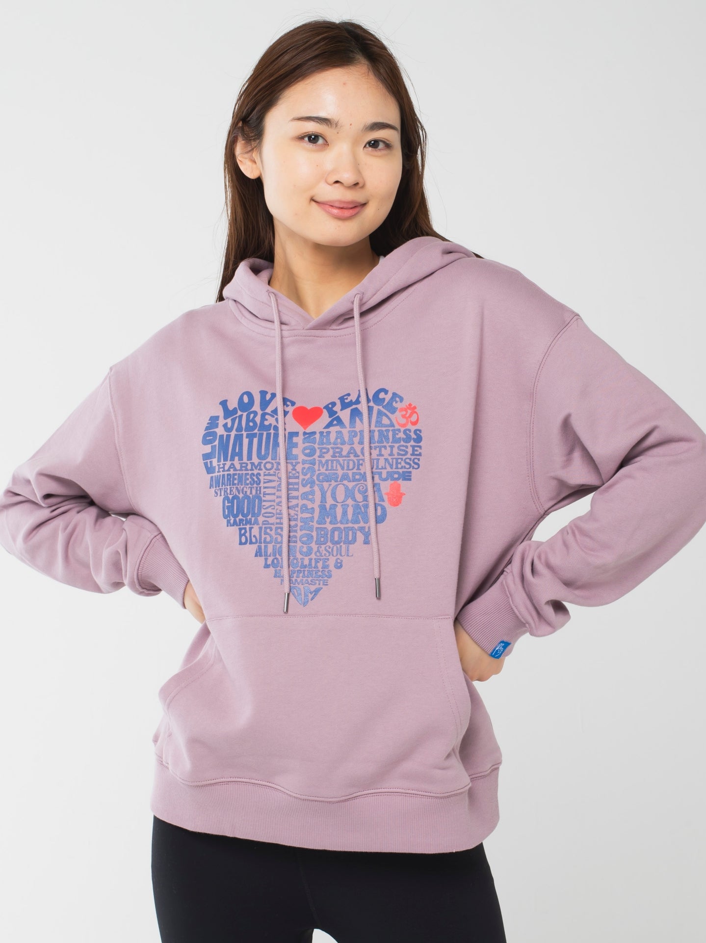 Love & peace Hoodie light purple