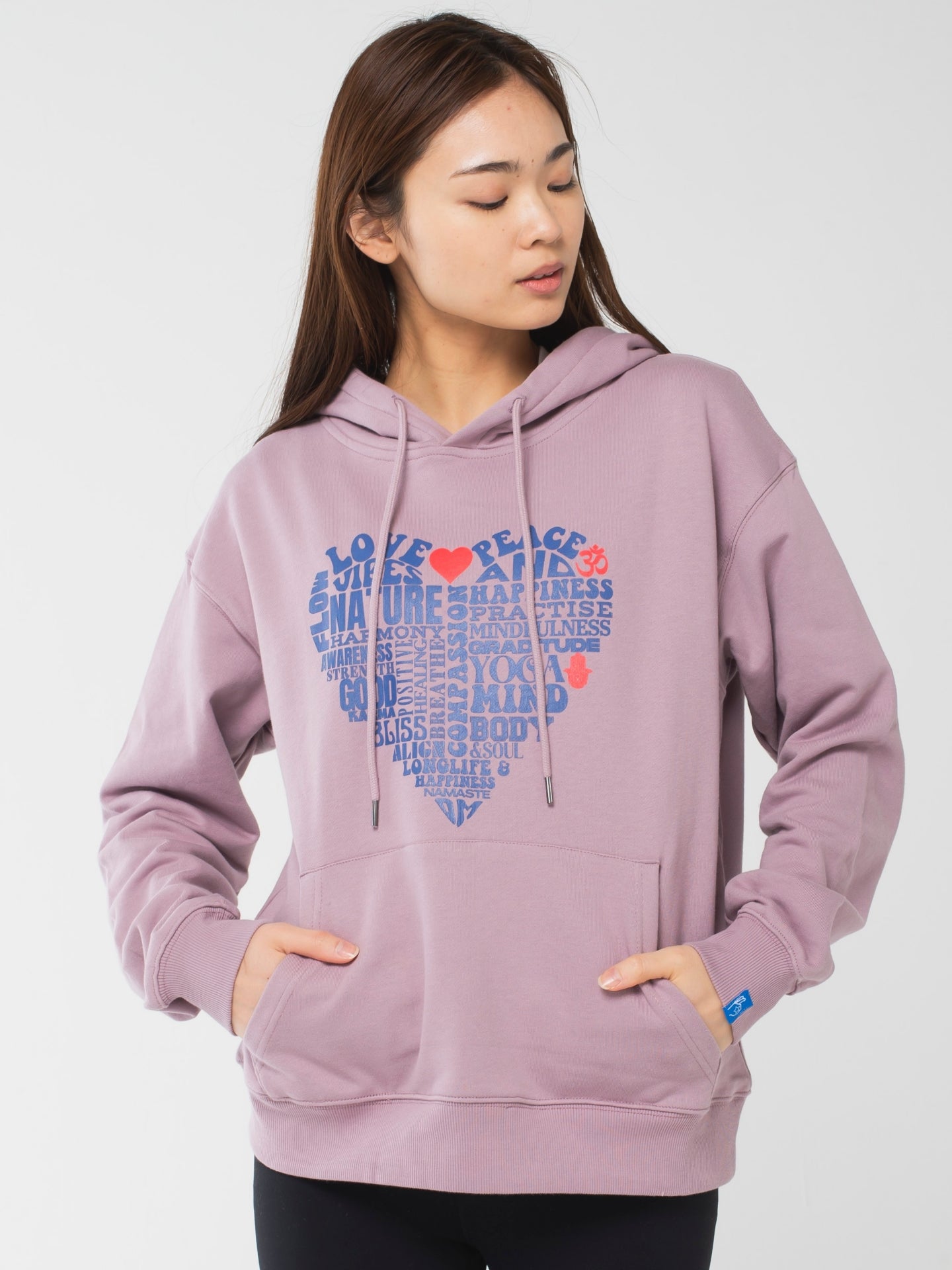 Love & peace Hoodie light purple