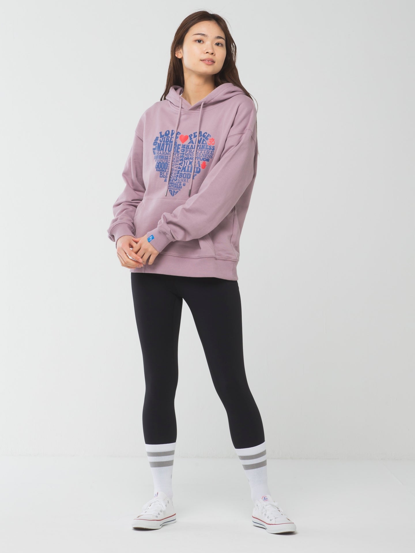Love & peace Hoodie light purple