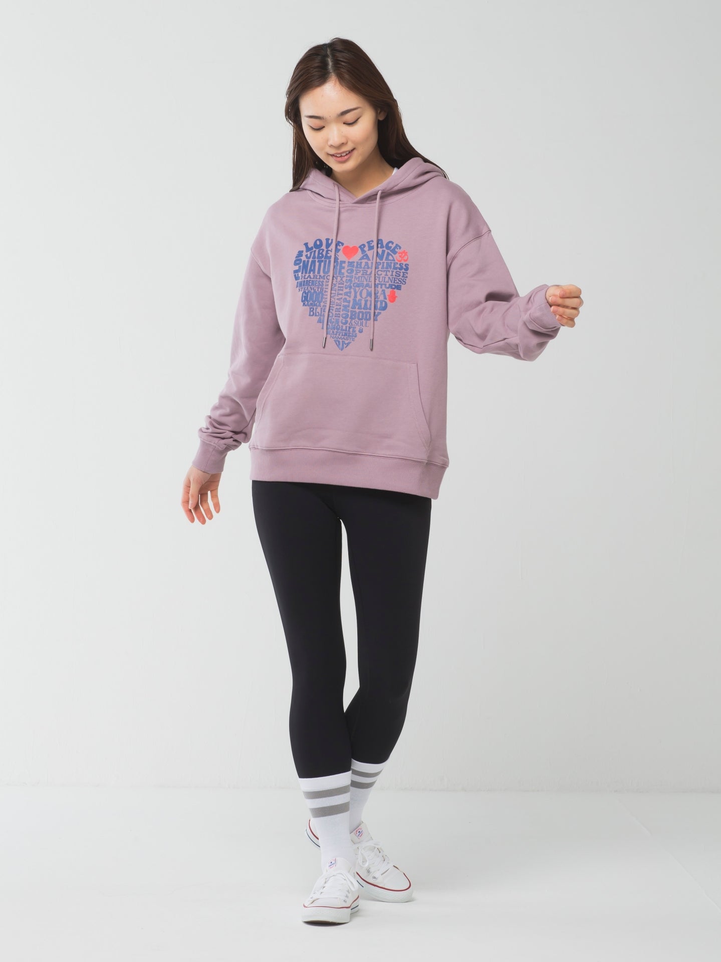 Love & peace Hoodie light purple