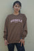 ［スウェットシャツ］ muscle japan crew sweat shirts coffee