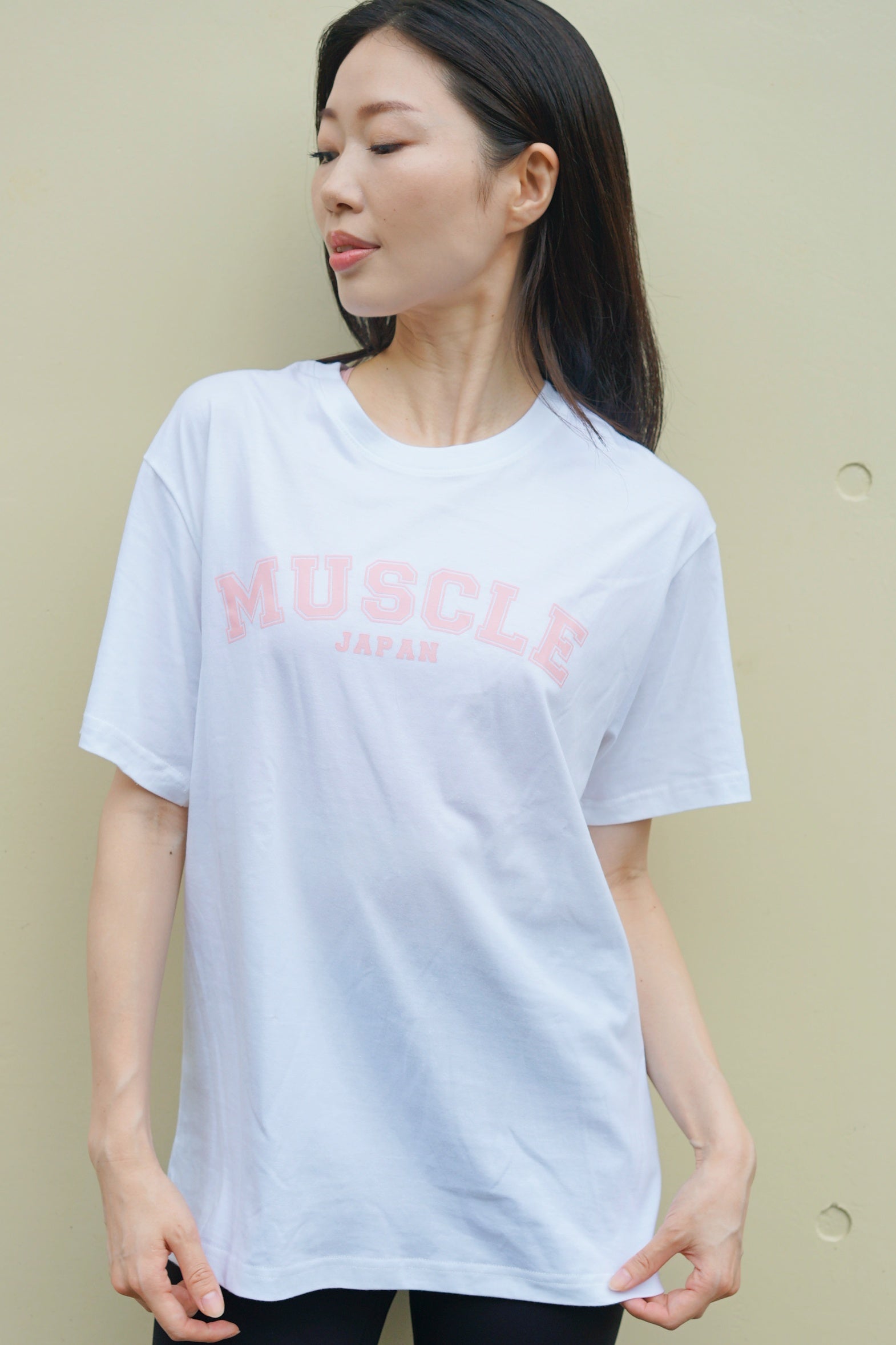 ［Tシャツ］  muscle japan t-shirts white
