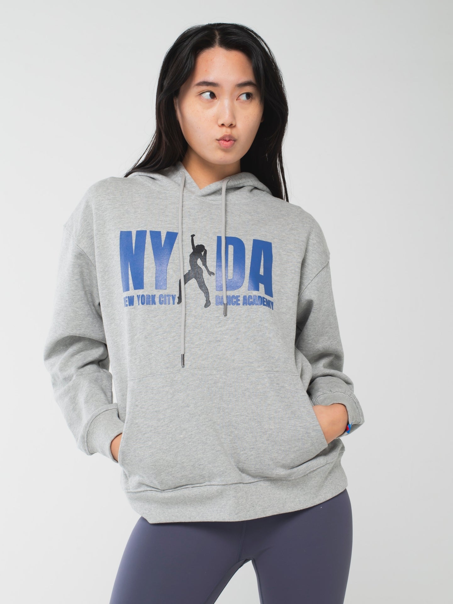 New York Dance Hoodie Grey Marl