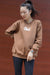 ［スウェットシャツ］ oui crew sweatshirts coffee