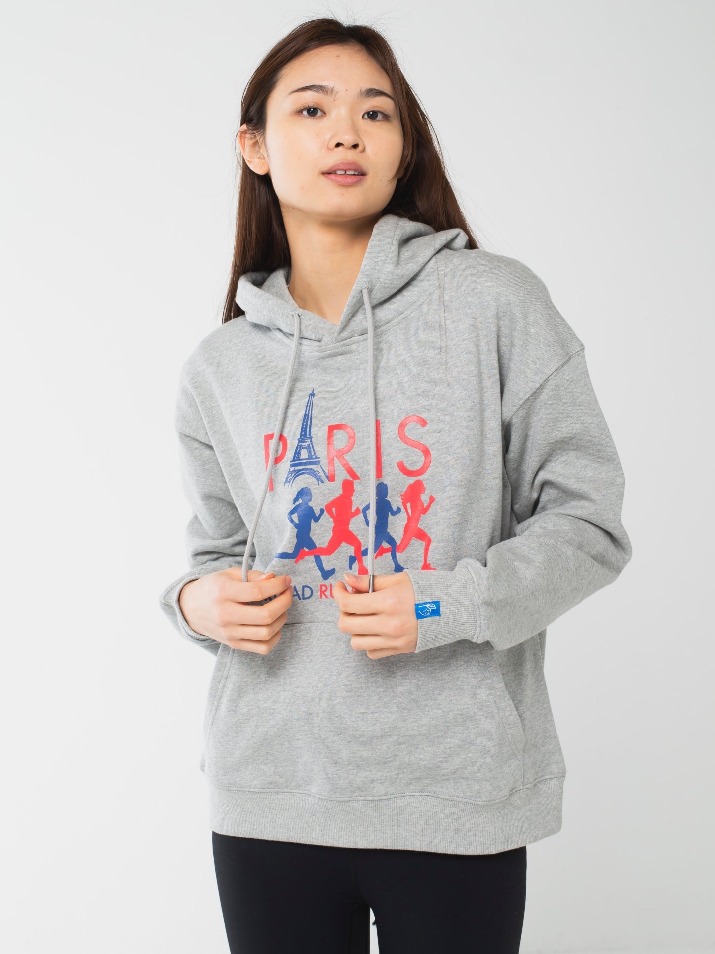 Paris Runners Club Hoodie Grey Marl