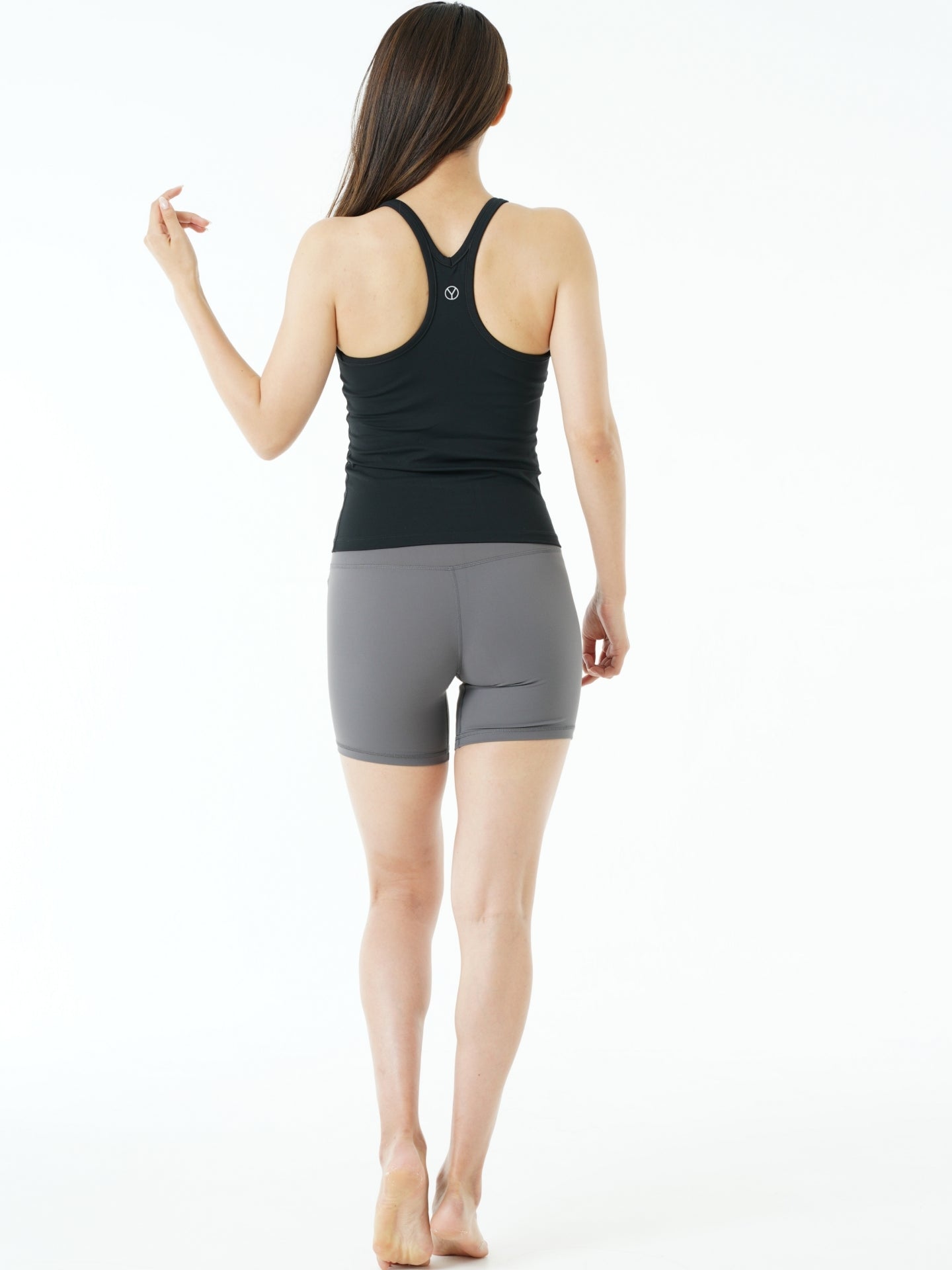 セリーナ ミニバイカーショーツ グレー