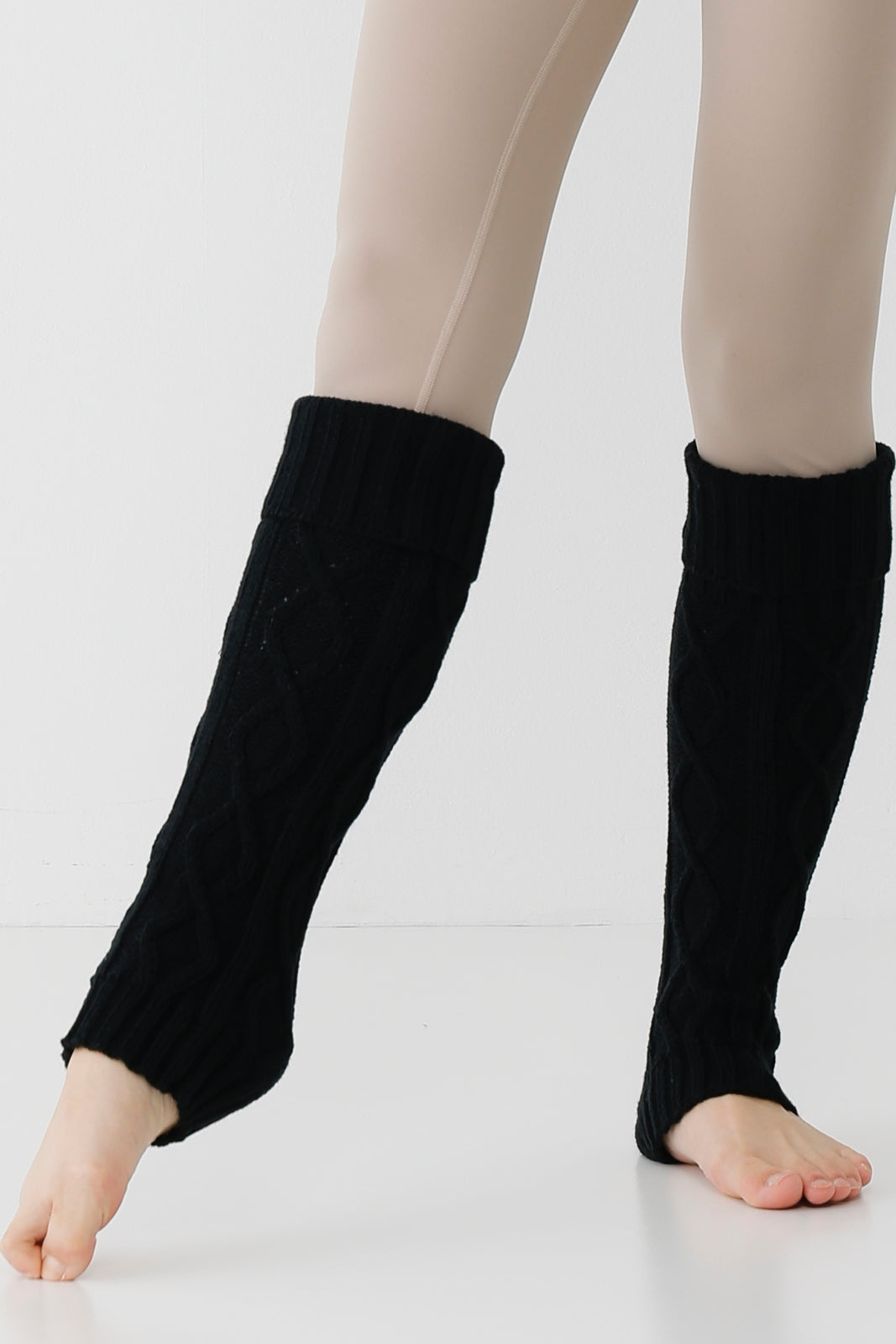Cable Leg warmer black