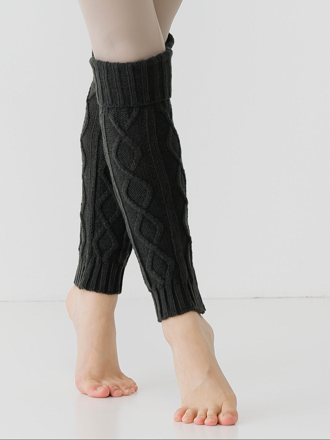 Cable Leg warmer Dark Grey