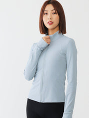 【裏起毛】ジャッキー ランニング ジャケット ブルー