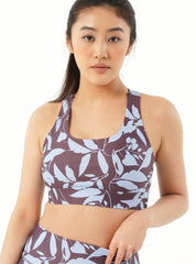 yes+ エリート スポーツブラ ボタニカル ブルー