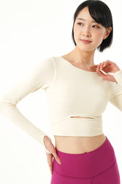 アニータ キーホール クロップ トップス バニラ