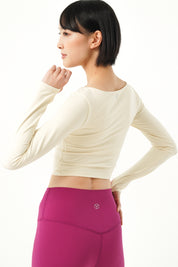 アニータ キーホール クロップ トップス バニラ