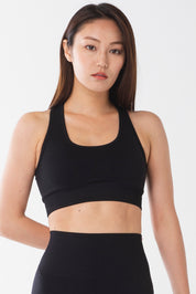 エッセンシャル シームレス スポーツブラ ブラックスター