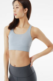 ヤズ スポーツブラ ブルー