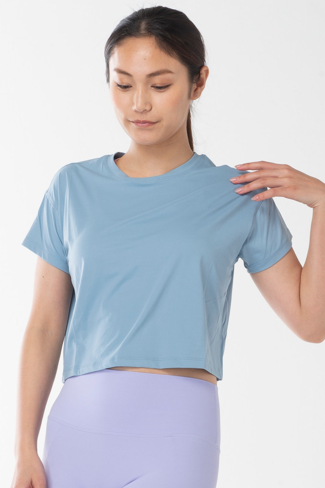 ミサキ クロップ Tシャツ ブルー